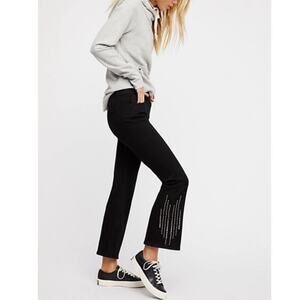Free People 3x1 Cole Studded Crop‎ Bell Jeans Women’s Size 27 Raw Hem
